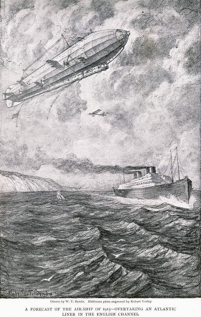 Predicted airship transportation in 1915
