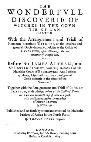 An announcement of the finding of witches in Lancaster