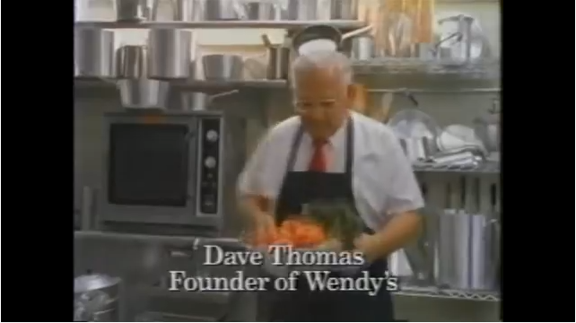 Wendy's Commercial featuring the late Dave Thomas