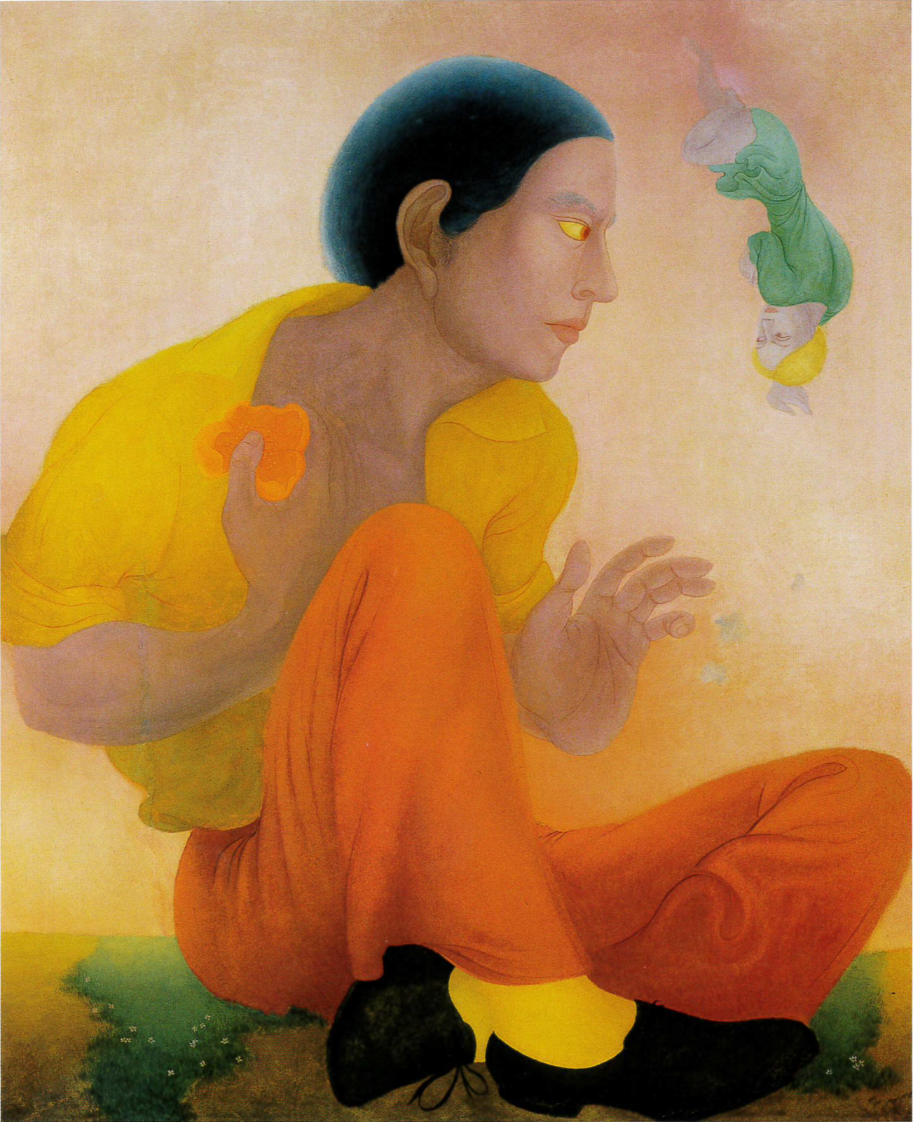 Vision of the Blue Lily (Self Portrait by Benji Okubo, ca. 1930s). Courtesy of Richard See.
