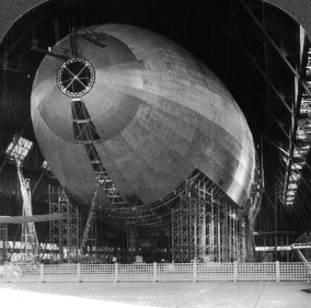 The post-WW-I American Dirigible Akron under construction
