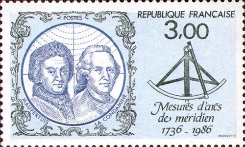 French Maupertuis stamp