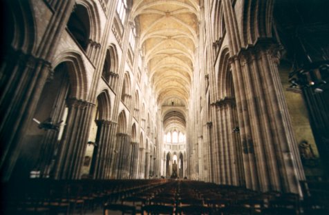 The interior of Rouen Cathedral