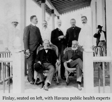 Finaly, seated on the left, with Havana public health experts