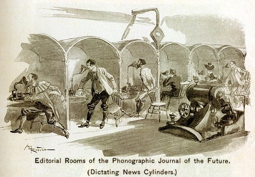 1894 concept of a phonographic newsroom