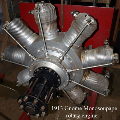 1913 rotary airplane engine