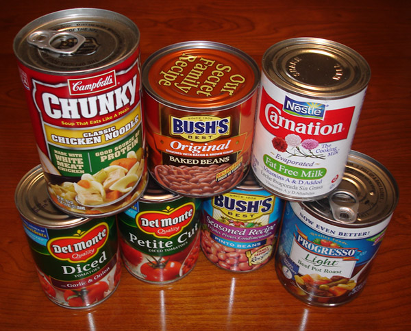 food cans photograph