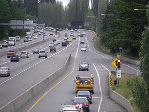 photo of ramp meter as traffic enters highway