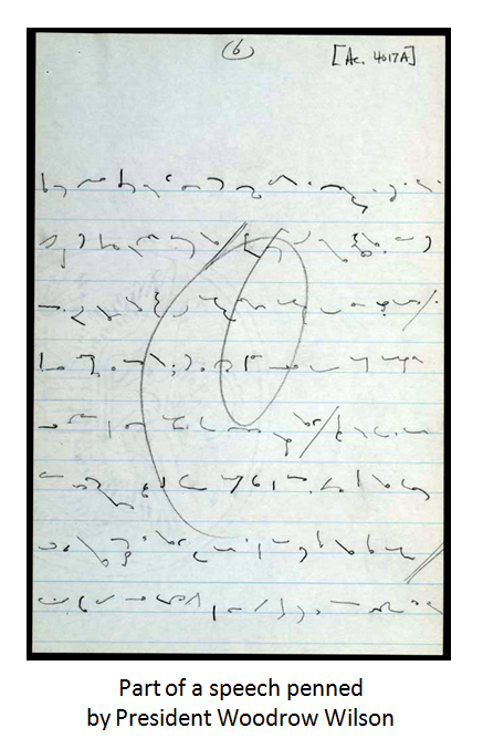 parts of a speech penned by Pres Wilson
