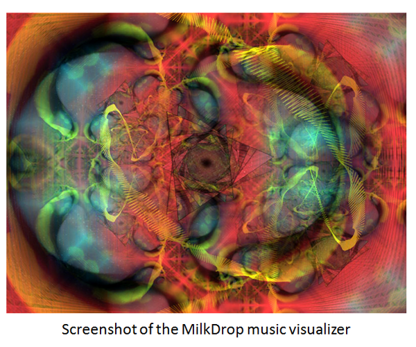 image of MilkDrop music visualizer
