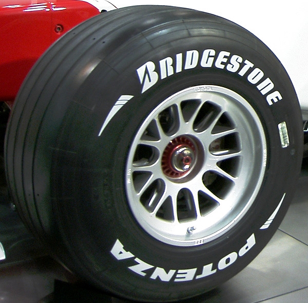 A Bridgestone Potenza Formula One Tire