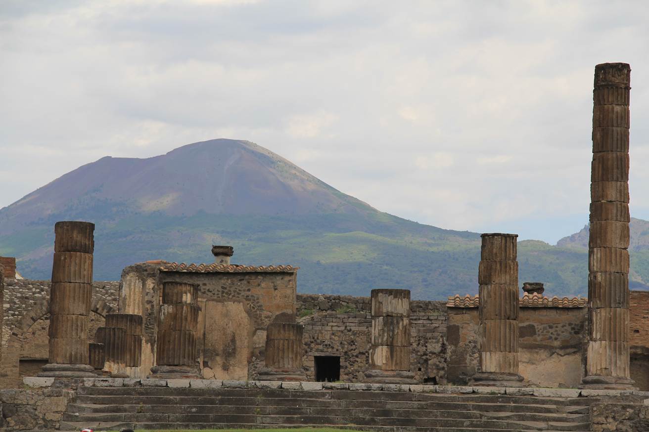 Vesuvius as seen from the Forum of Pompeii (Photo by Richard Armstrong)