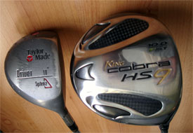 two images of golf club heads