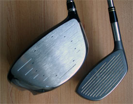 two images of golf club heads