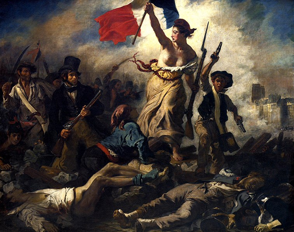 Marianne, the French personification of liberty, leading the people of the French revolution