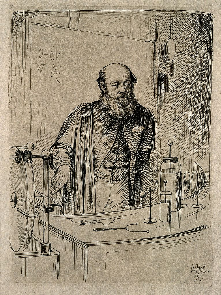 Peter Guthrie Tait, Etching by W Hole, 1884