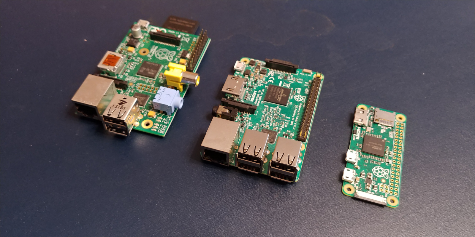 Several variations of the Raspberry Pi. Picture by author