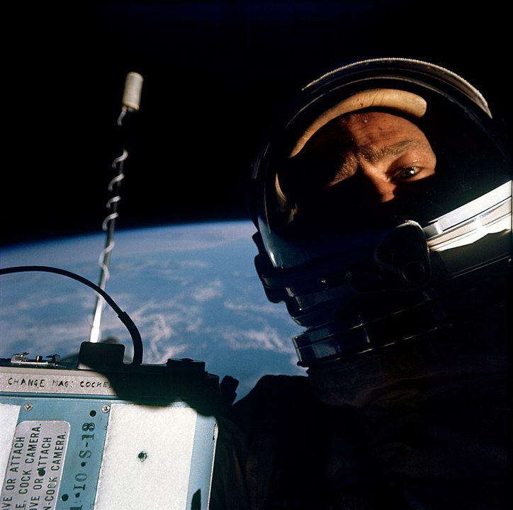 Buzz Aldrin during Gemini 12 EVA