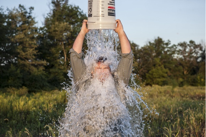 Ice bucket challenge: a charitable internet challenge, and one of the first major internet challenges.  'Mission Accomplished - ALS Ice Bucket Challenge' by Anthony Quintano is licensed under CC BY 2.0