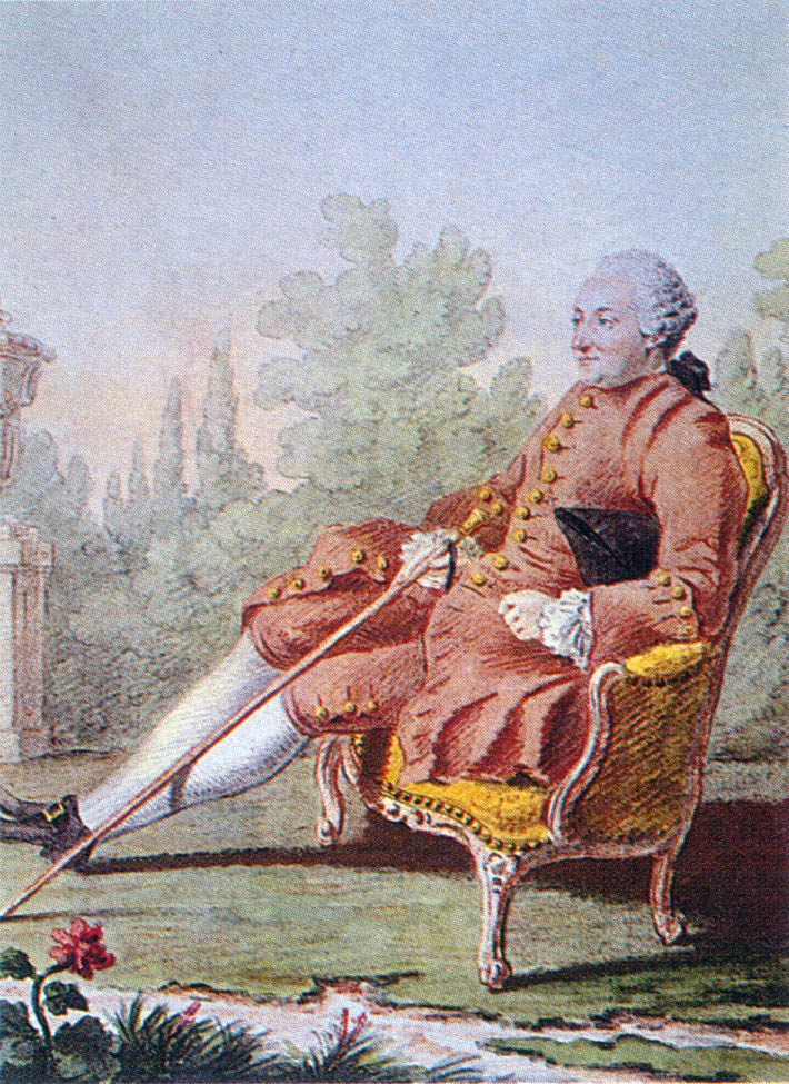 Louis Carmontelle, Portrait of Paul Henri Thiry, Baron d'Holbach, 1766.