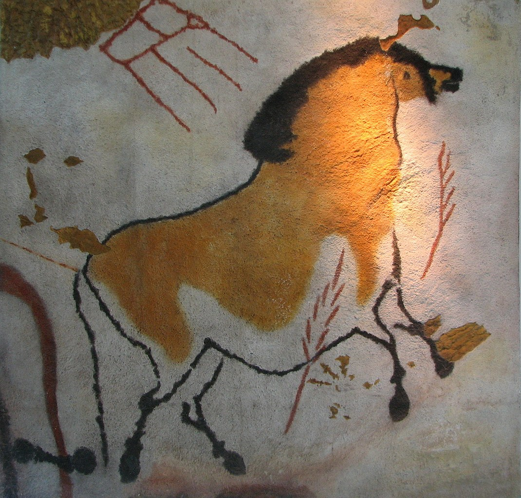 Lascaux horse, yellow ochre pigment