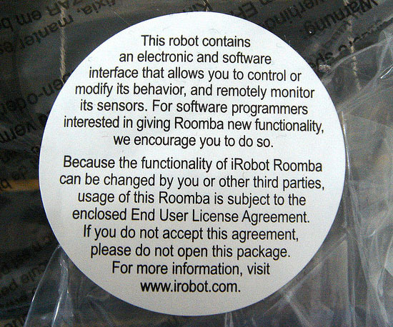 iRobot Roomba End User License Agreement
