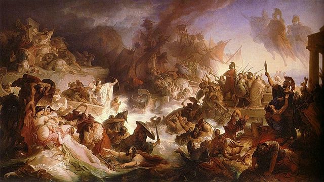 Battle of Salamis painting
