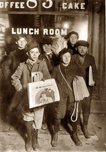 4 boys of 1908 Brooklyn Newsies