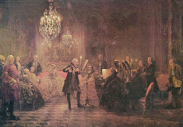 Frederick the Great at his retreat Sanssouci picture