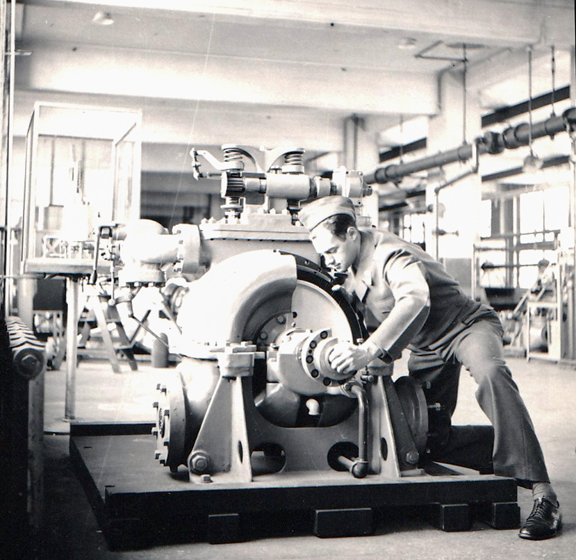 Turbine in the MIT lab, 1953