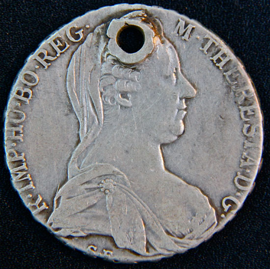 the Maria Theresa Thaler coin front