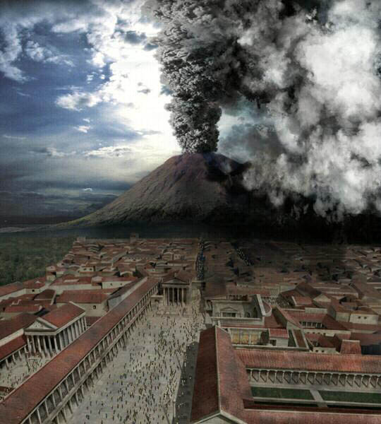 Vesuvius, as it appears from Pompeii