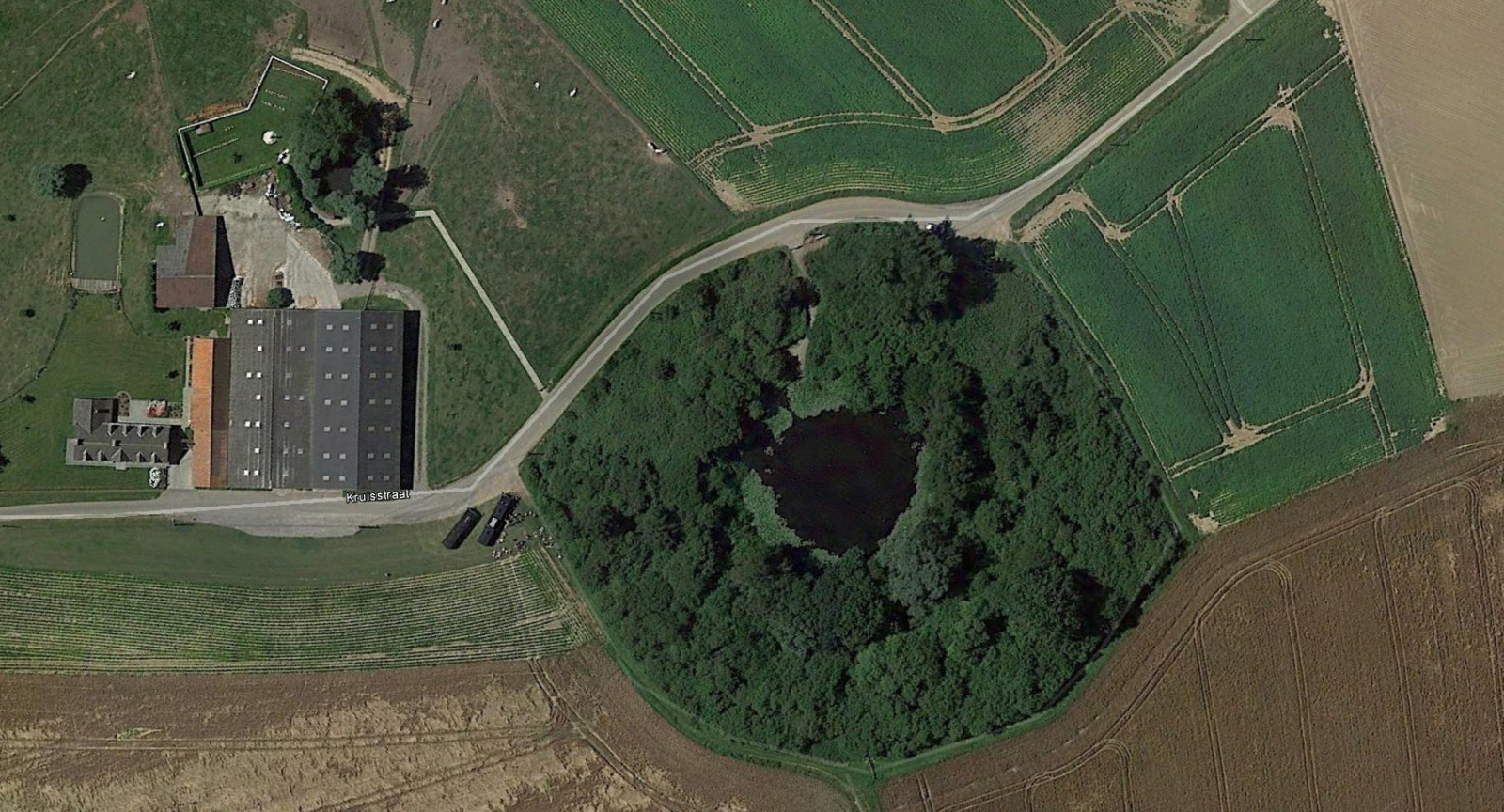 Aerial view of the Spanbroekmoler Crater today