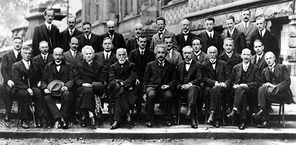 Group photo from the 1927 Solvay Conference