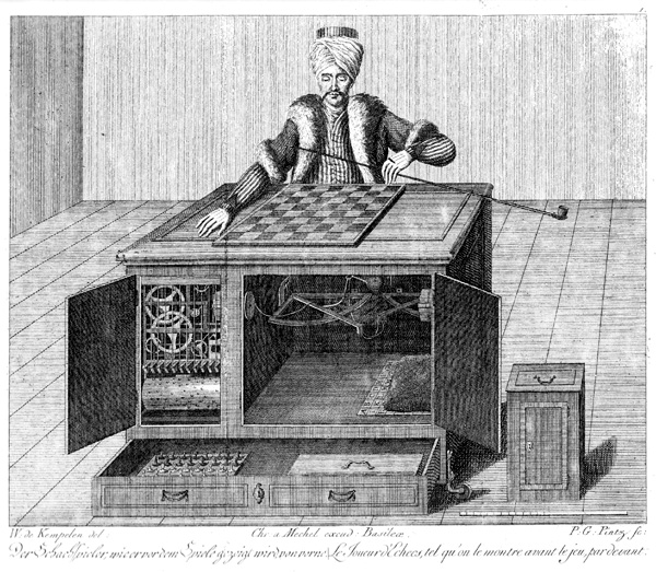 copper engaving The Mechanical Turk