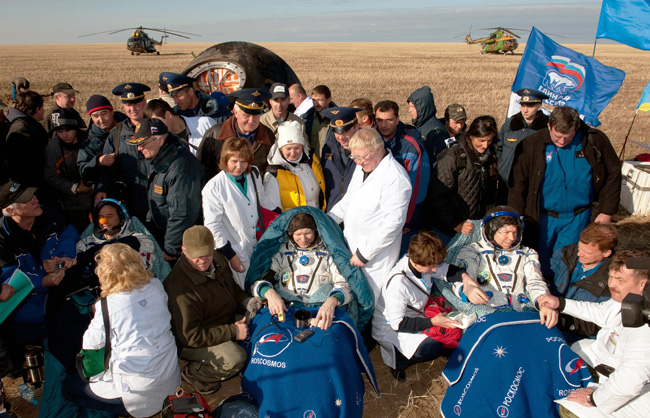 Back to Earth from Soyuz