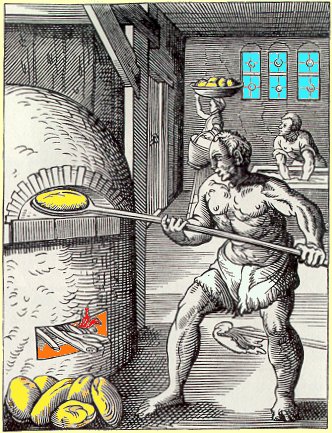 Illustration of baking bread