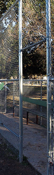 Baseball field wire fencing