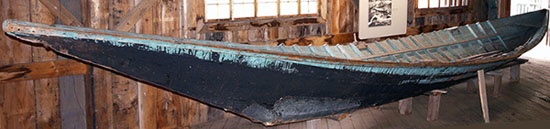 Maine logger's bateau, side view