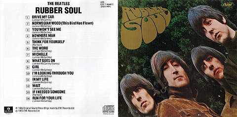 Beatles Rubber Soul album cover