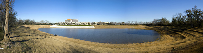 Brays Bayou Detention Pond.  Click on this image to see it in high resolultion
