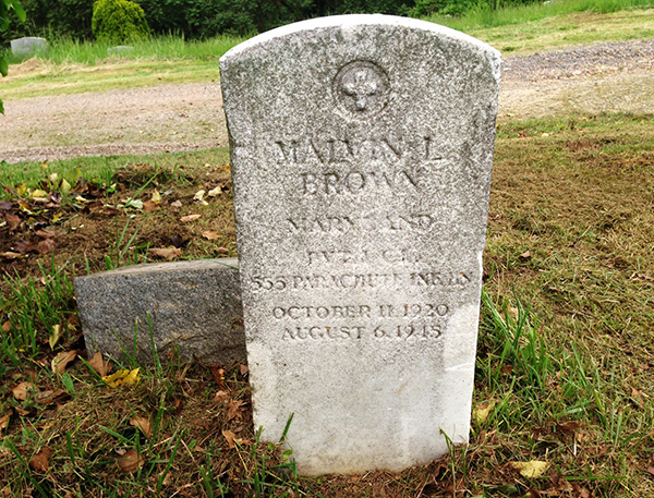 Photo of Malvin Brown's grave