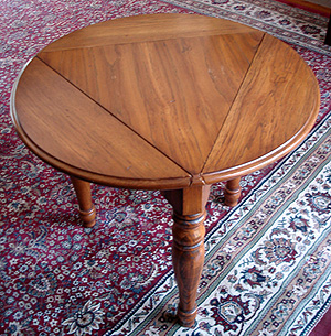 photograph of a circular table