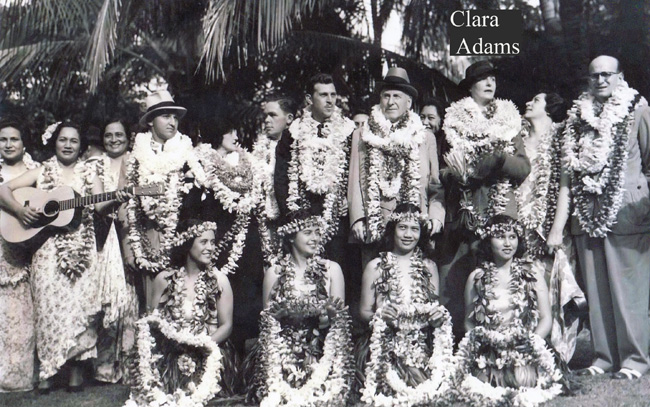Clara Adams completing the maiden flight of the Hawaii Clipper