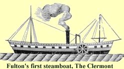 Fulton's first steamboat, The Clermont