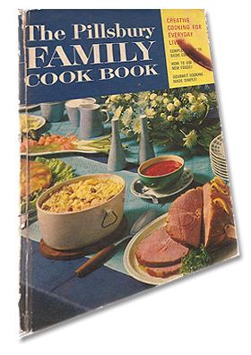 image is of The Pillsbury Family Cookbook from 1963