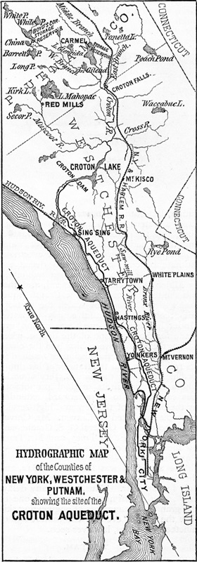 Map of the Croton Aqueduct