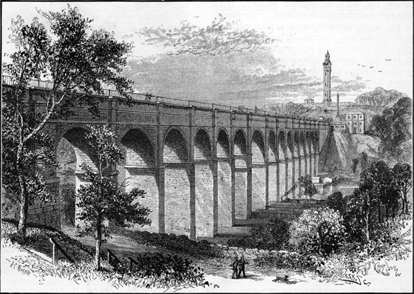 A bridge aqueduct in the system