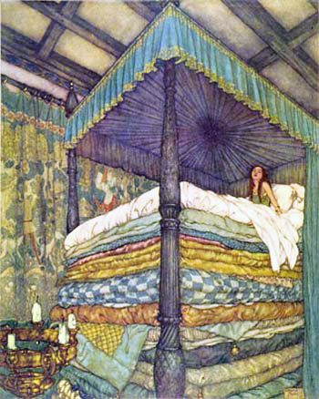 Dulac's illustration of The Princess and the Pea