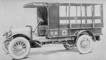 Una ambulancia "moderna" (vista en un libro: 1923 Wonder Book of Knowledge)